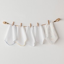 Andywawa Erkek Bebek Müslin Ağız Mendili 5 Parça 20X20