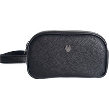 Watch of Royal Valetta Siyah Ithal Vegan Deri El Çantası