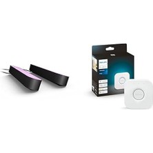 Philips Hue Akıllı Aydınlatma Seti (Play 2'li Ekopaket ve Bridge Bağlantı Köprüsü)