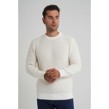 Trist Star Erkek Bisiklet Yaka Selanik Saç Örgülü Yün Kazak TRIST-5352