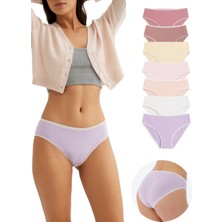 Pamora Kadın Külot Pamuklu Likralı Karşık Renk 7’li Paket İç Giyim