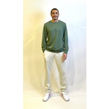 Süperlife Erkek Bisiklet Yaka Regular Fit Brooklyn Baskılı Ince Sweatshirt SPR22SW132