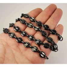 Erkek Siyah Gemici Model Çelik Zincir Kolye