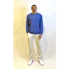 Süperlife Erkek Bisiklet Yaka Regular Fit Brooklyn Baskılı Ince Sweatshirt SPR22SW132