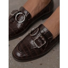 Ece'nin Butiği Rood Kahve Kroko Hakiki Deri Kadın MAKOSEN