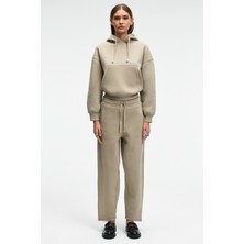 Grimelange SELORIN Kadın Baggy Çift Cepli Taş Rengi Eşofman Altı