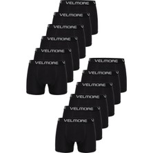 Velmore Erkek Boxer 12’li Premium Kutu Pamuklu Likralı (Beden S - 5xl)