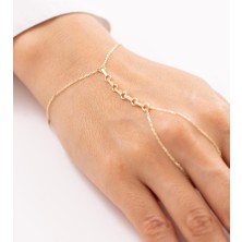 Halka Detaylı Minimal 14 Ayar Altın Şahmeran