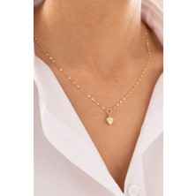 Minimal Kalp Charm 14 Ayar Altın Kolye