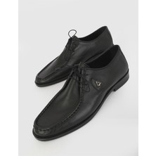 Espoo Hakiki Deri Erkek Analin Siyah Klasik Ayakkabı