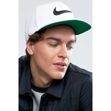 Nike Sportswear Pro Swoosh Snapback Unisex Beyaz Şapka Polyester Günlük Kullanım İçin