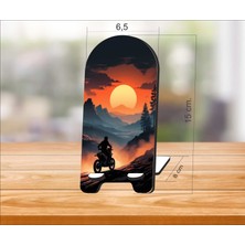 2 Adet Ahşap Motokros Telefon Tutucu Masaüstü Telefon