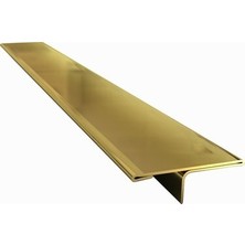 Alüminyum Inoks Metal Parke Geçiş Profili T Eşik Çıtası Gold Parlak