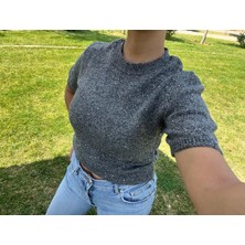 Vazıradk Işıltı Dokulu Kısa Kollu Kazak