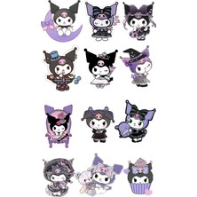 Deniz Parti Yenilebilir Şekerli Kağıt Baskısı Cupcake ve Pasta Resim Baskı Kuromi Temalı 58