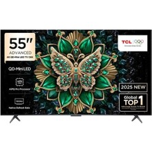 Tcl 55C6K 55'' 139 Ekran Uydu Alıcılı 4K Ultra Hd Miniled Google Tv