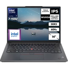 Lenovo Thinkpad E14 G6 Ultra 7-155U 24 GB 1 Tbssd Intel Graphics 14" Wuxga Windows 11 Home Taşınabilir Bilgisayar 21M8S0LRTXAT33
