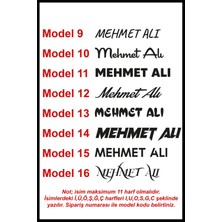 Isim Yazı Oto Özel Yeni Sticker 20*4 cm