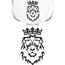 Oto Kaput Özel Yeni Sticker Aslan Tasarım 40*62 cm