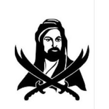 Zülfikar Kılıcı Oto Özel Yeni Stickeri Siyah 30*30 cm