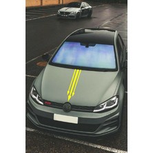 Oto Kaput Özel Yeni Sticker Ok Ucu 3'lü Sarı 12*60 cm