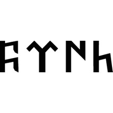 Göktürkçe Türk Yazı Duvar Dekor Sticker 80 x 40 cm