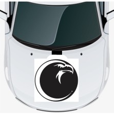 Kara Kartal Oto Kaput Sticker 45 x 45 cm