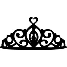 Kalpli Taç Sticker 20 x 10 cm