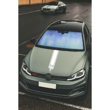 Oto Kaput Şerit Özel Yeni Sticker Kılçık Tasarımlı Beyaz 15*60 cm