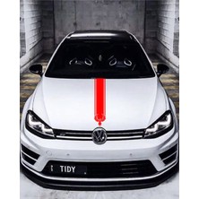 Oto Kaput Şerit Özel Yeni Sticker Kartal Tasarımlı Kırmızı 12*60 cm
