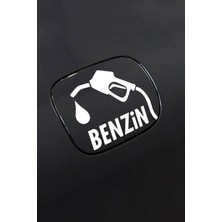 Oto Yakıt Depo Kapağı Özel Yeni Sticker Beyaz 12 cm