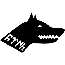 Göktürkçe Türk Yazılı Kurt Motosiklet Siperlik Sticker 10 x 10 cm