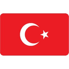 Türk Bayrağı 12 Duvar Dekor Sticker Kırmızı 90 x 60 cm