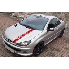 Peugeot 206 Sport Yazılı Ön Kaput Sticker Etiket Modeli