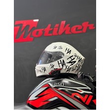 Joker Sticker Hahaha Kask Modeli Siyah