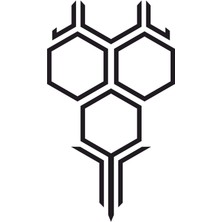 Petek Tasarım Oto Kaput Özel Yeni Sticker Siyah 58*35 cm