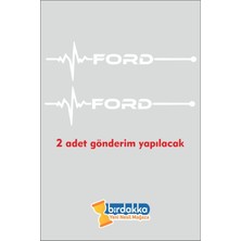 Ford Için Özel Yeni Uyumlu Aksesuar Nabız Özel Yeni Sticker Beyaz 30*8 cm