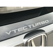 Honda Vtec Turbo Özel Yeni Sticker 2 Adet Beyaz