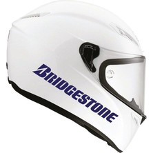 Tek Renk Bridgestone (Bridgestone Helmet Stickers) Kask Sticker Etiket Modeli