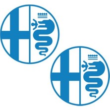 Alfa Romeo Otomobil Yan Kapı Logo Sticker Etiket Modeli