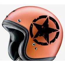 Kask Renkli Askeri Yıldız Sticker Etiket Modeli
