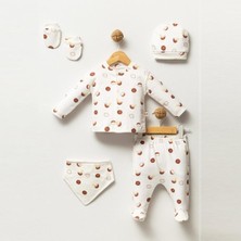 Ürünya YENİDOĞAN COCONUT DESENLİ 5 Lİ SET - BEYAZ