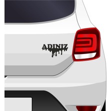 Isim Yazı Oto Özel Yeni Sticker 20*11 cm