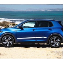 Volkswagen T-Roc Yan Kapı Şerit Sticker Etiket Modeli