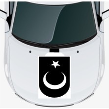 Türk Bayrağı 1 Oto Kaput Sticker 20 x 40 cm