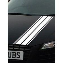 Oto Kaput Çift Şerit Oto Özel Yeni Sticker 120*15CM