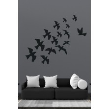 Uçan Kuşlar Dekoratif Duvar Özel Yeni Sticker Kuş Sürüsü Duvar Süsü
