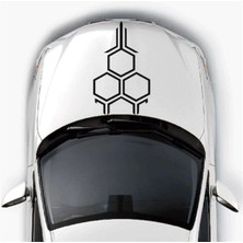 Ön Kaput Petek Desenli Sticker Etiket Modeli