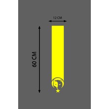 Oto Kaput Şerit Özel Yeni Sticker Kurt ve Ay Yıldız Tasarımlı Yeşil 12*60 cm