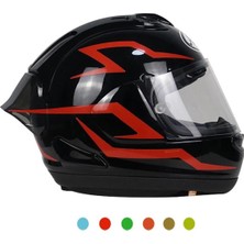 Çizgi Desenli Kask Sticker Etiket Modeli